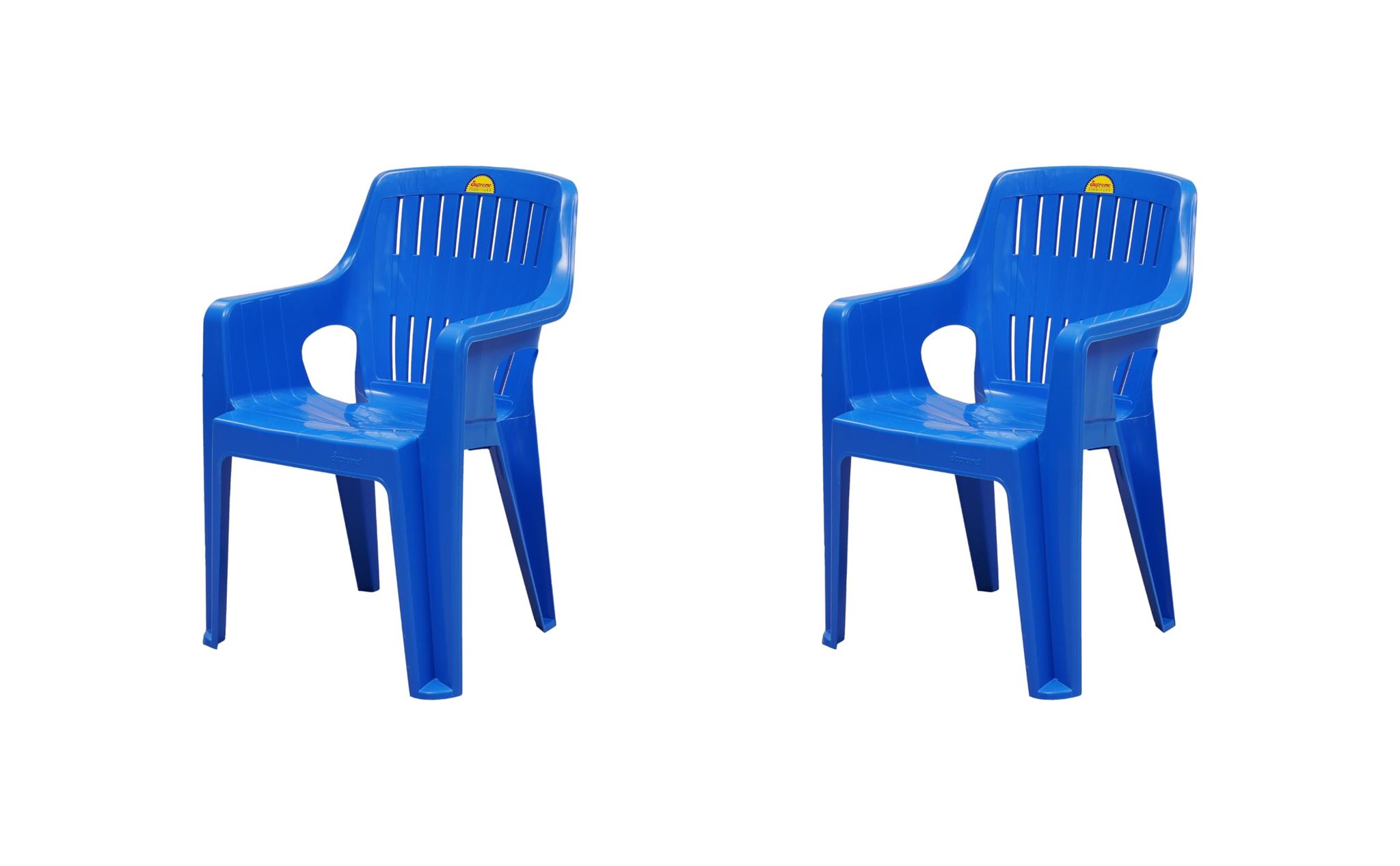 Supreme Furniture Grace Plastic Chair with Armrest | Suitable for Home, Garden, Office, Living Room, Cafeteria, Restaurant, Hotel, Resort, Indoor & Outdoor