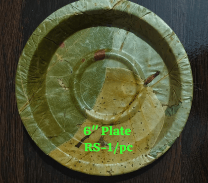 Eco-Friendly Leaf Plate (6 inch) | Biodegradable & Disposable | Events & Catering