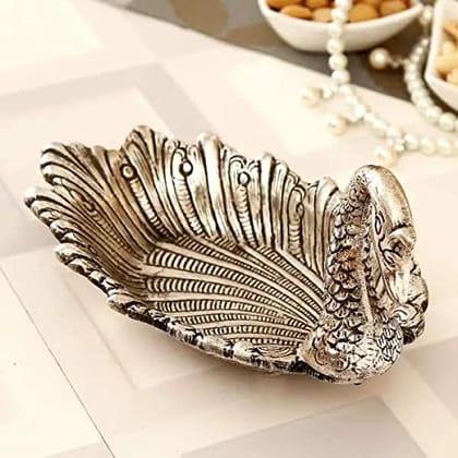 DreamKraft Oxidized Aluminium Duck Shape Metal Solid Tray (Silver) DreamKraft Oxidized Aluminium Duck Shape Metal Solid Tray (Silver)