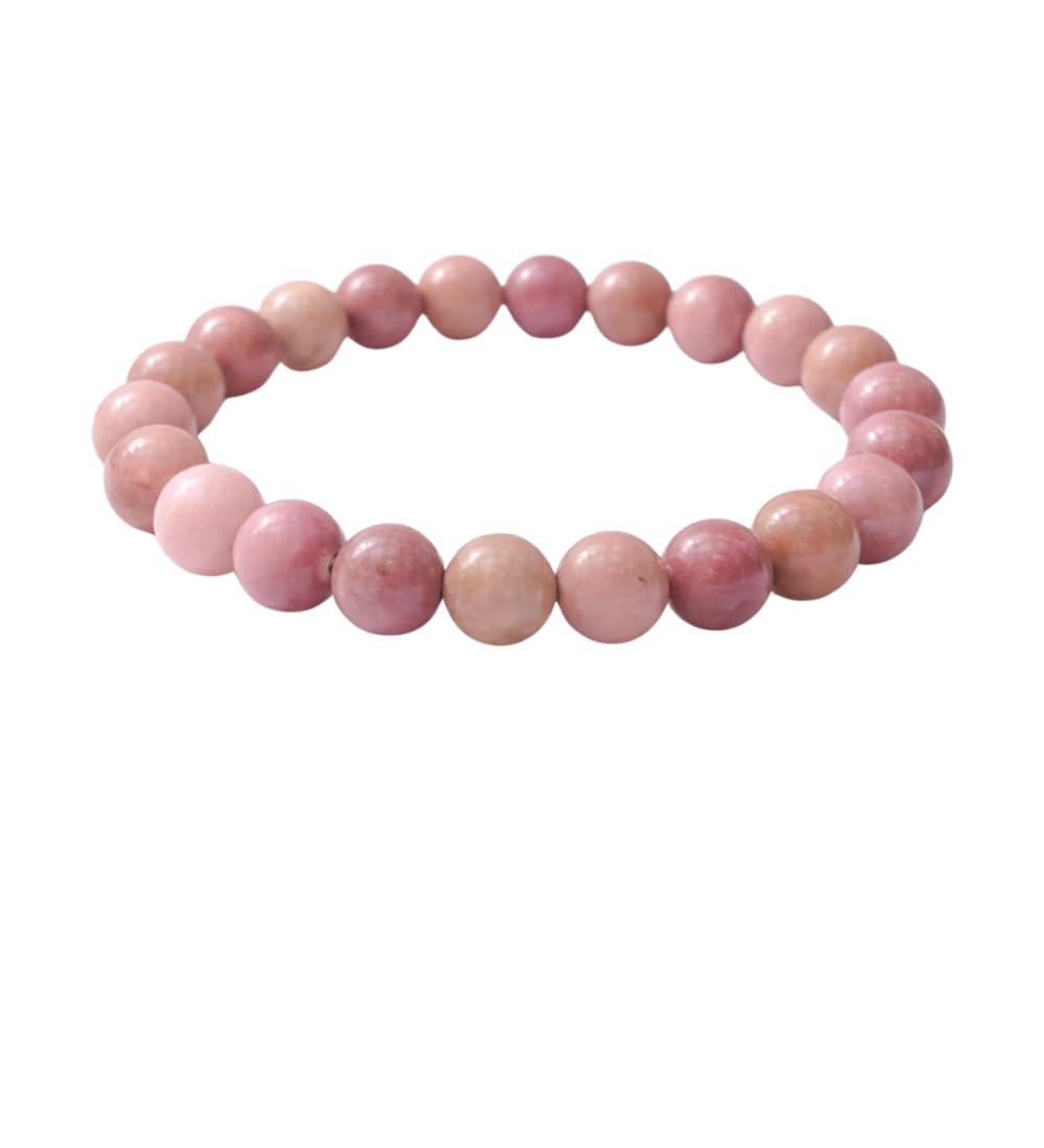 Natural Crystal 8mm Rhodonite Bracelet (Light Purple)-PID64912