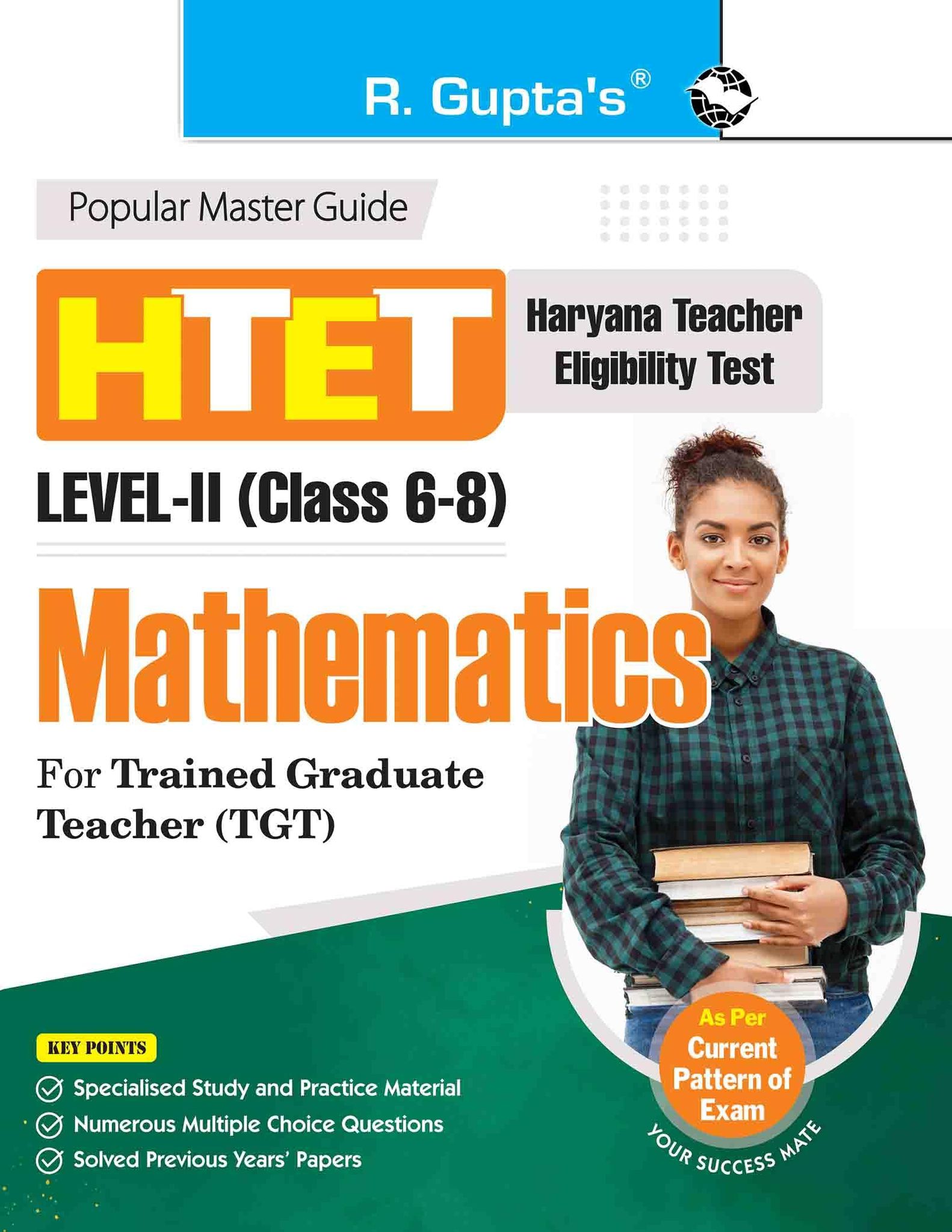 HTET Mathematics (TGT) Trained Graduate Teacher (Level-II: Class 6 to 8) Exam Guide (R-2767)