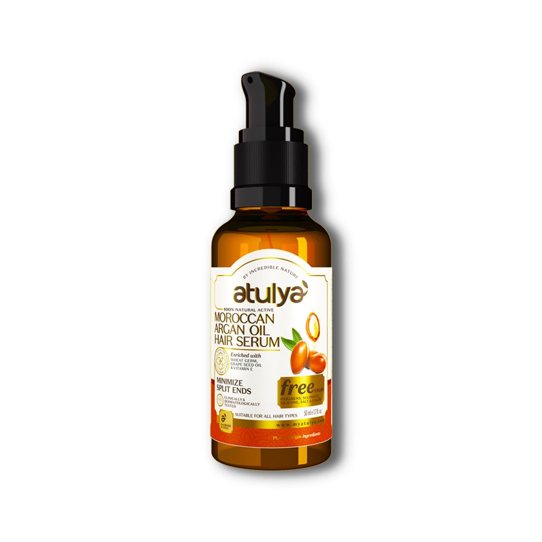 Atulya Moroccan Argan Oil Hair Serum | Minimizes Split Ends - 50ml