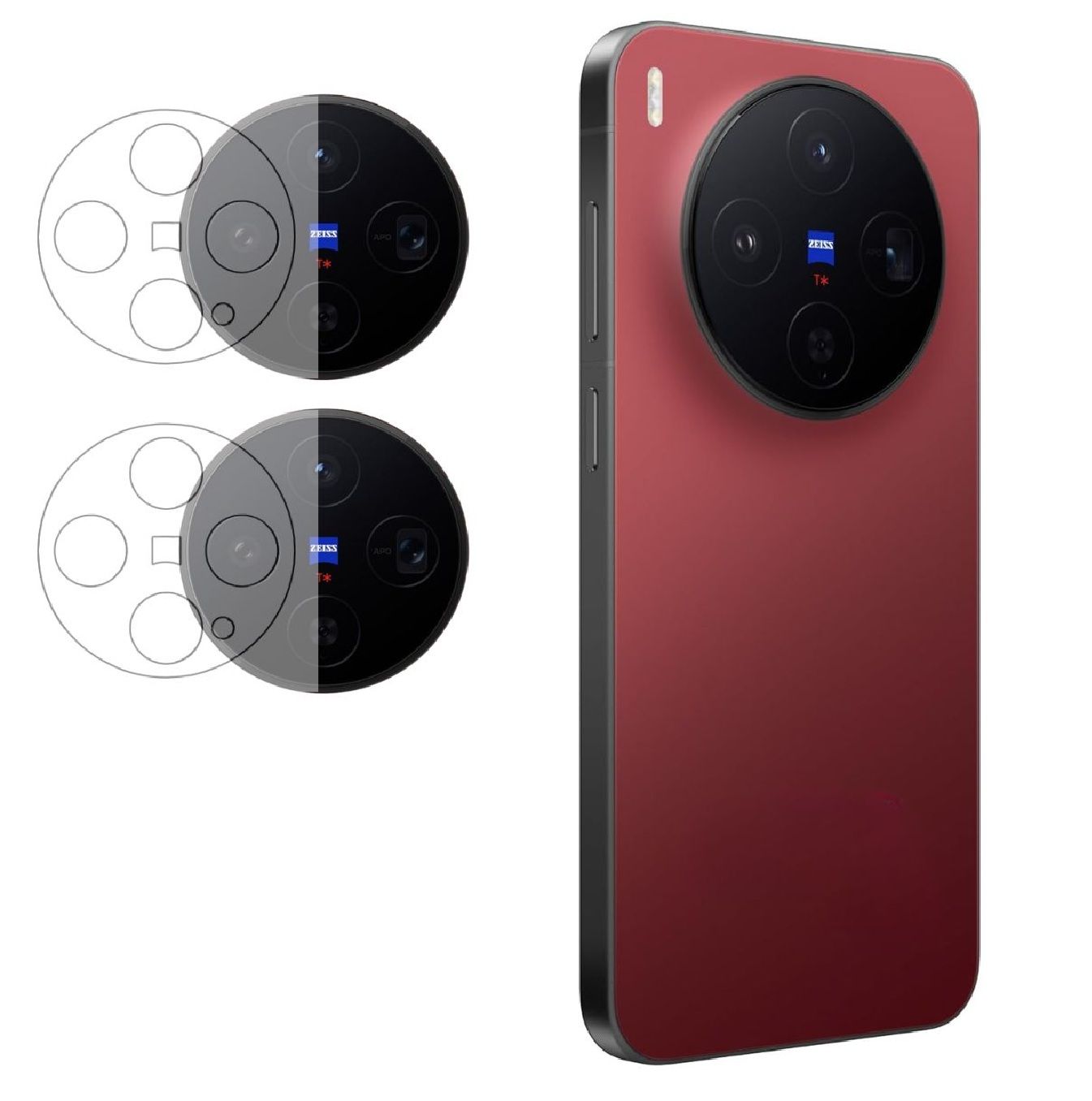 ISAAK Back Camera Lens Protector compatible for Vivo X300 5G (Pack of 2)