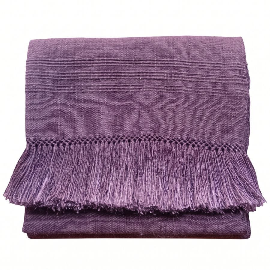 ERI SILK HAND WOVEN PURPLE SHAWL