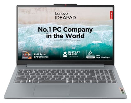 Lenovo Ideapad Slim 3 AMD Ryzen 5 7520U 15.6" (39.6Cm) FHD Thin and Light Laptop (16Gb/512GB SSD/Win 11/Office 2021/Backlit Keyboard/Alexa Built-in/3 Month Game Pass/Arctic Grey/1.62Kg), 82XQ008VIN