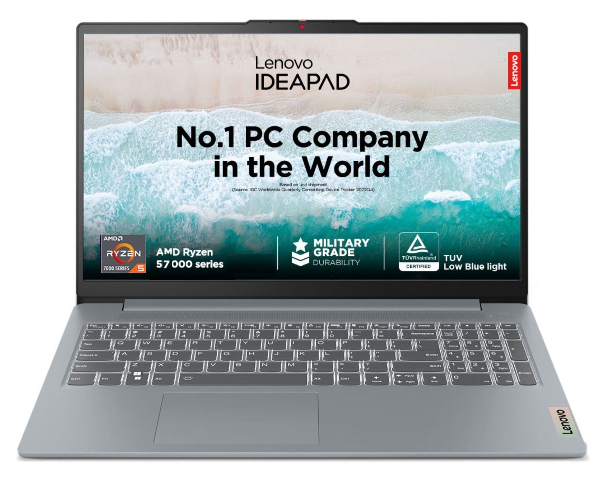 Lenovo Ideapad Slim 3 AMD Ryzen 5 7520U 15.6" (39.6Cm) FHD Thin and Light Laptop (16Gb/512GB SSD/Win 11/Office 2021/Backlit Keyboard/Alexa Built-in/3 Month Game Pass/Arctic Grey/1.62Kg), 82XQ008VIN
