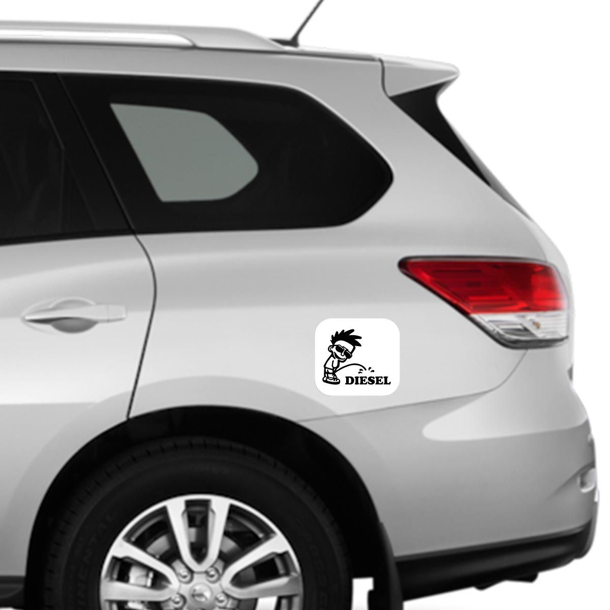 Diesel #8 Square Car Fuel Tank Decal