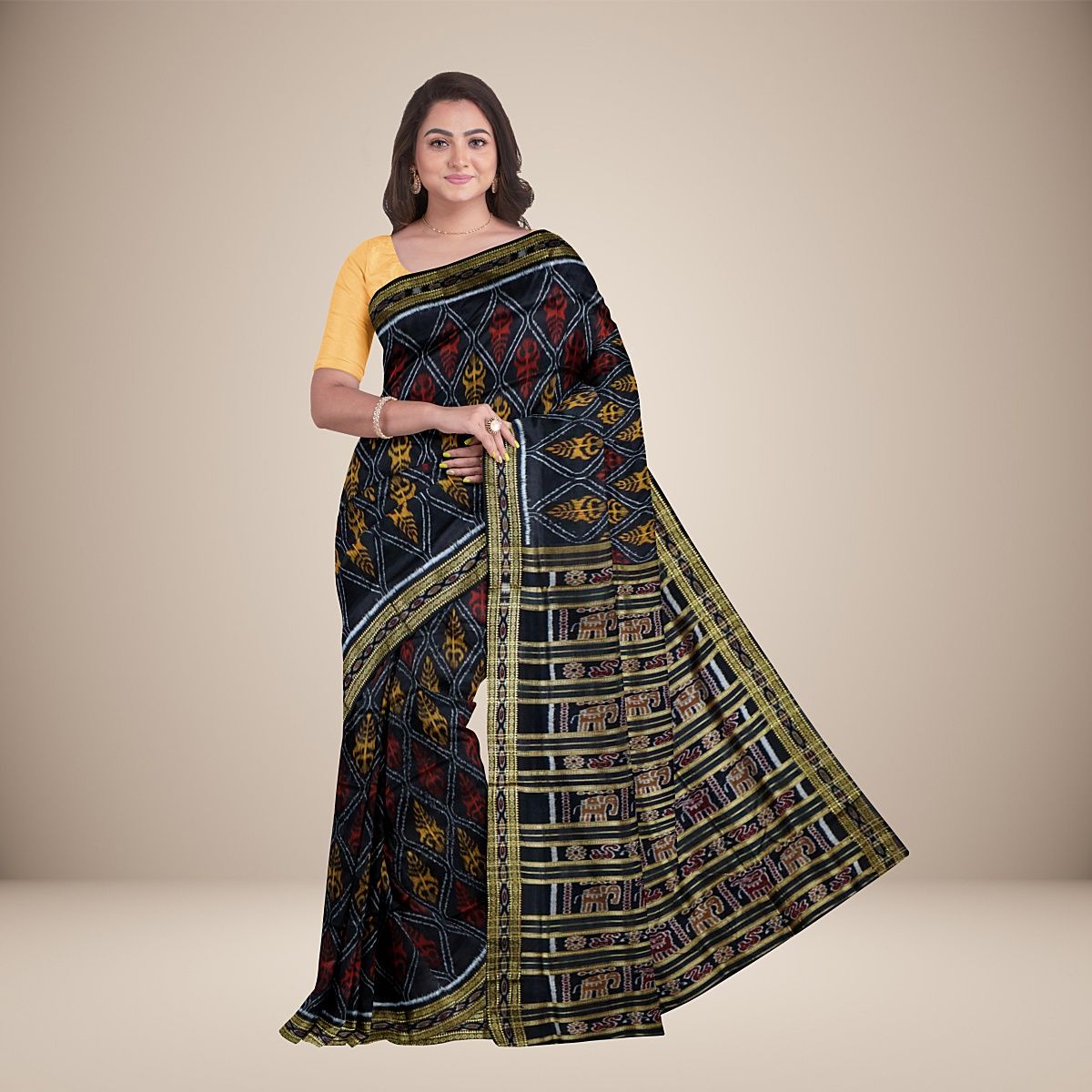 Modern Design Khandua Silk Saree