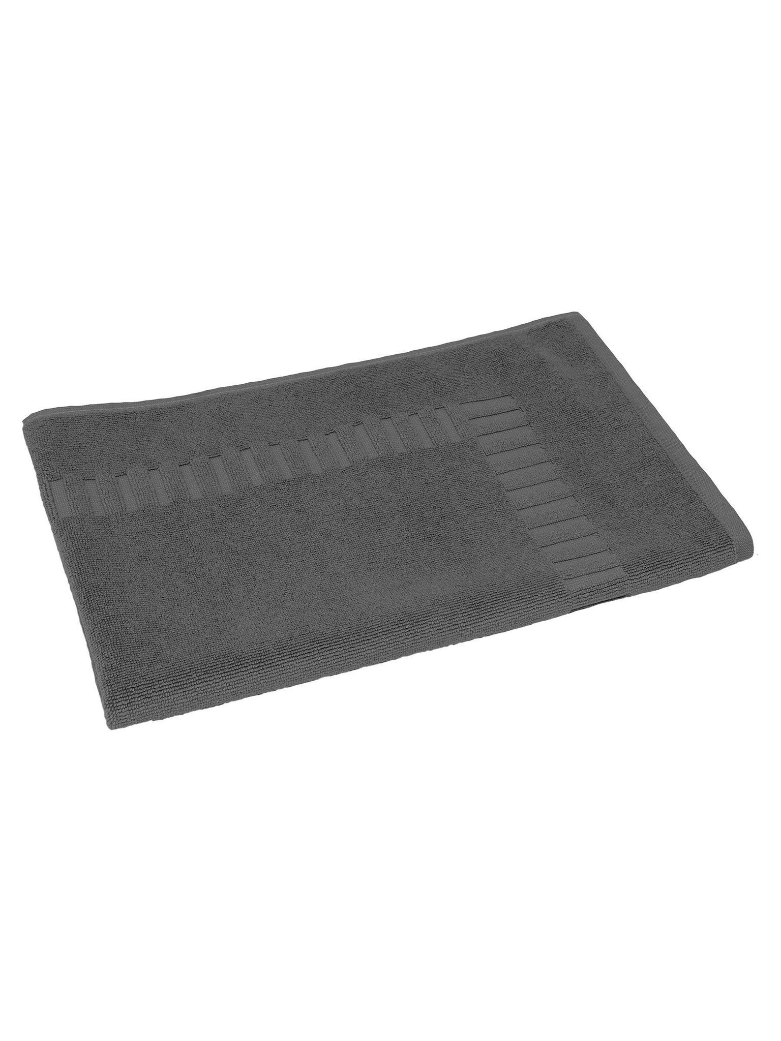 DDECOR - 550GSM Cotton Gris Bath Mat (Grey, Standard)