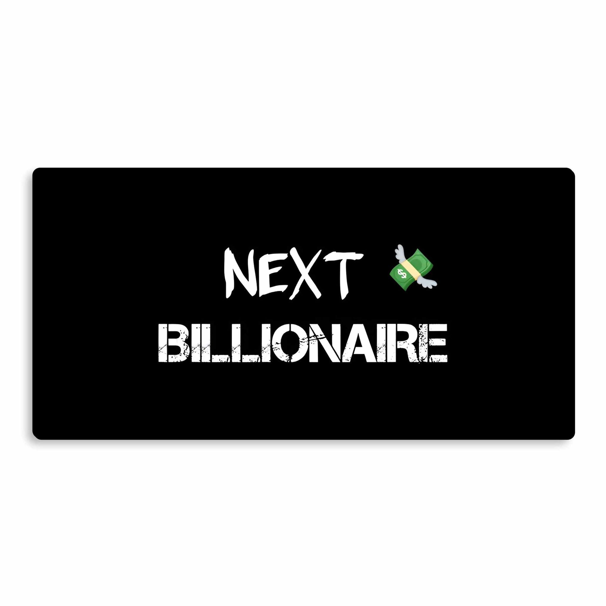 Wrapcart Next Billionaire Tech Mat | Extra Large Anti-Slip Gaming Mousepad, 11x22 Inch