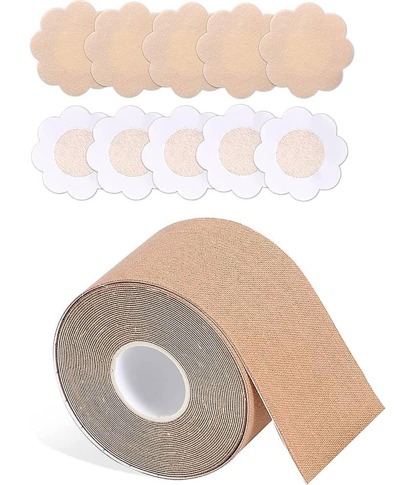 Boob Tape with 10 Nipple Pasties, multipurpose Body Tape for Women, Push Up & Lifting Breast Tape, Boob Tape for Large Breasts, Skin Friendly Adhesive Tape