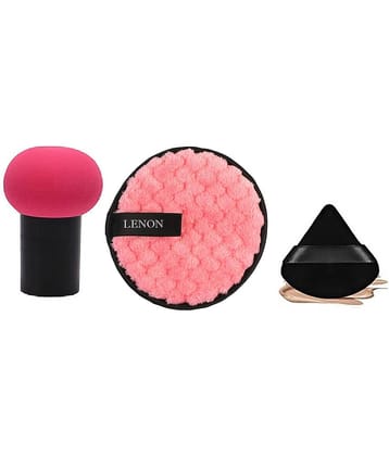 Mushroom puff with handle makeup sponge For Foundation, Tringle Puff and Makeup Clean Puff Reusable Pack of 3