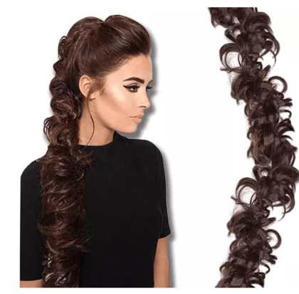 Prisha Hair Women Messy Frill Hair Extensions For Ponytail And Bun Juda Maker Hair Extension Pack Of 1 (Brown)