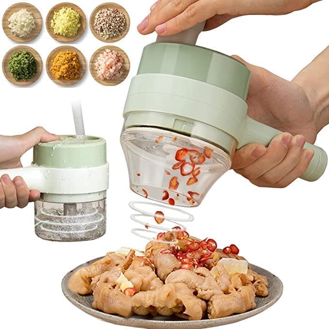 Rechargeable Multifunction Portable Mini Food Chopper and Processor , USB Powered -Cordless