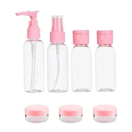 Leak Proof Portable Toiletry Bottle Set 7 Piece