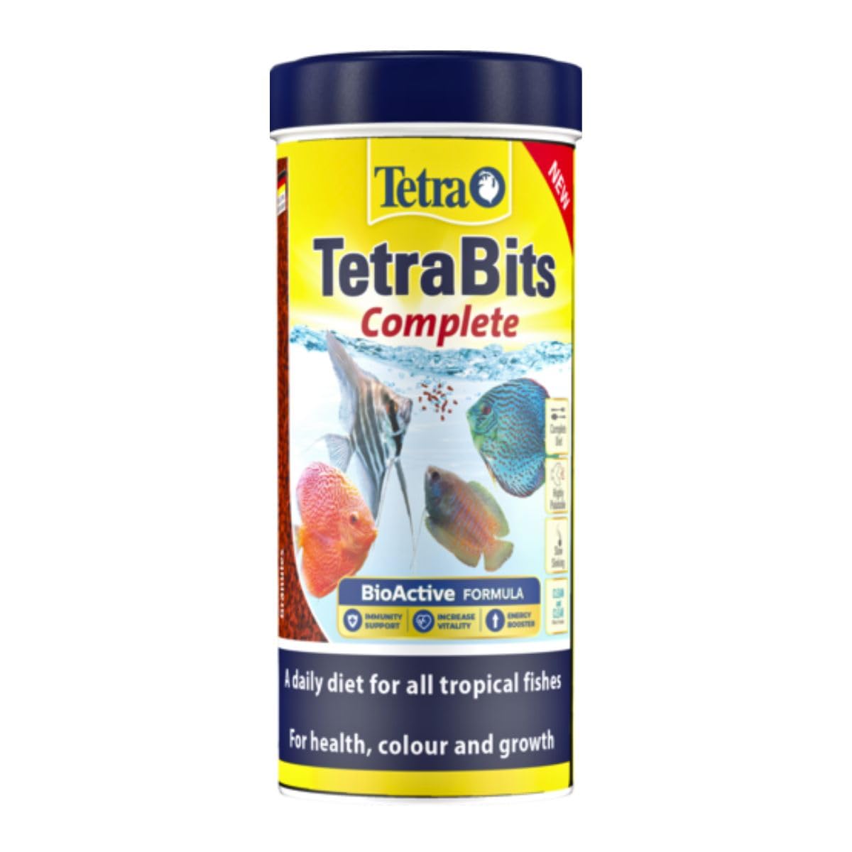 Tetra Bits Fish Food For All Discus & Other Demanding Tropical Fish To Maintain Good Health, Colour & Growth, Bio Active Formula, All Life Stages, Pellet, 93 Grams