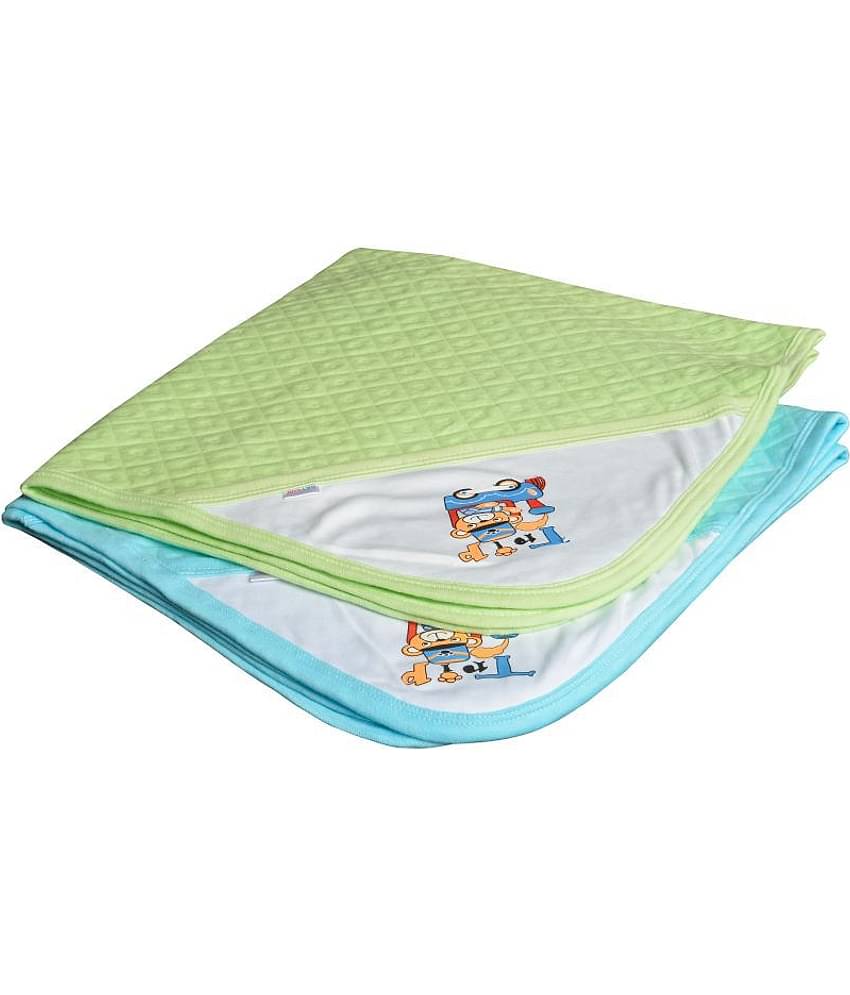 CATCUB Multi-Colour Polyester Towel cum blanket ( 72 cm × 72 cm 2 pcs )