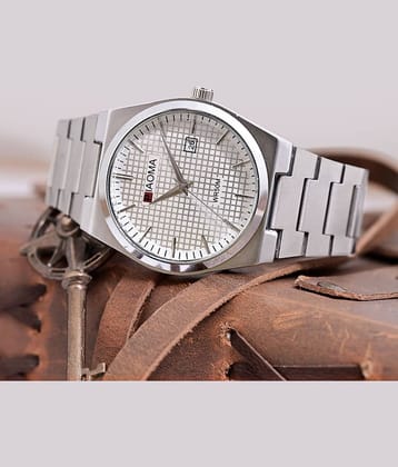 Piaoma Silver Stainless Steel Analog Men's Watch