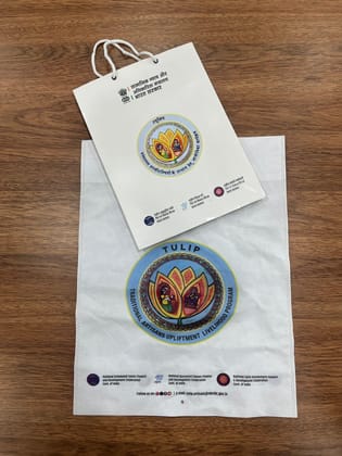 Tulip Traditional Artisans Upliftment Program Paper Bag and Folder Set, Government of India Initiative Tulip Traditional Artisans Upliftment Program Paper Bag and Folder Set, Government of India Initiative