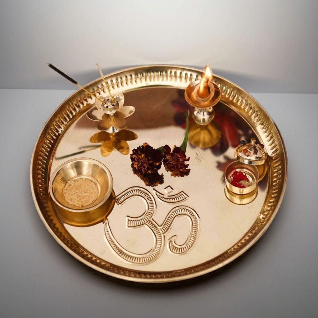 Brass Puja Thali Set (ZMAS003 X)