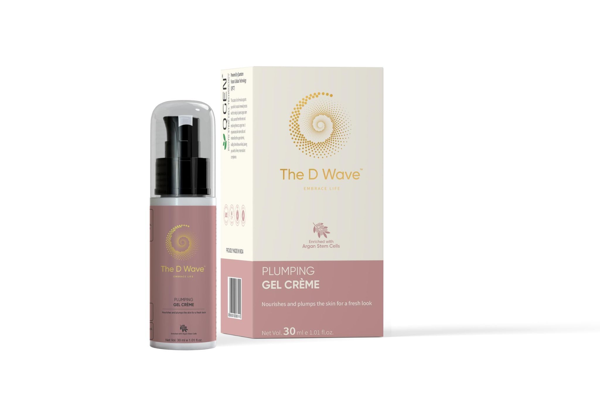 The D Wave Skin Plumping Gel Cream - 30g with Hyaluronic Acid & Collagen Cream | Intense hydration Cream | Diminishes fine lines & wrinkles | Youthful complexion | Restores pores
