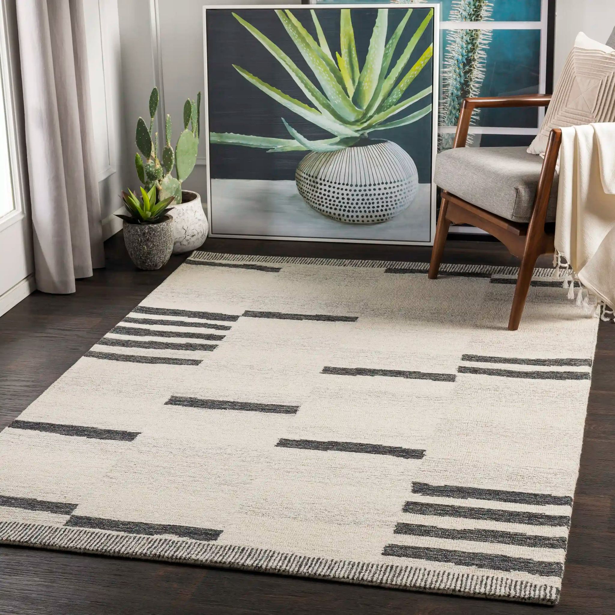 Hand Tufted Granada Beige Wool Rug