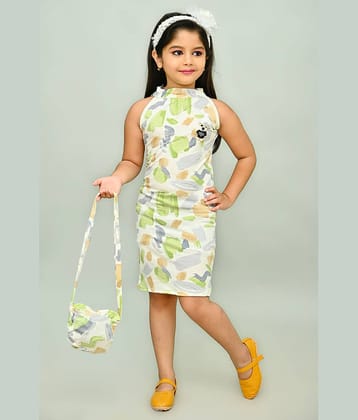 JCT DRESSES Crepe A-line Dress For Girls ( Pack of 1 , Multicolor )