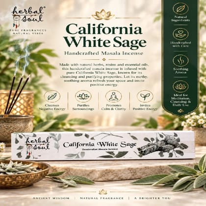 California White Sage Handcrafted Masala Incense Agarbatti