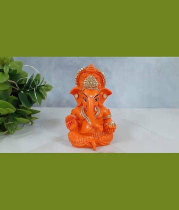 Afterstitch Ganesh idol statue Sinduri ganpati bappa showpiece for home office car dashboard décor