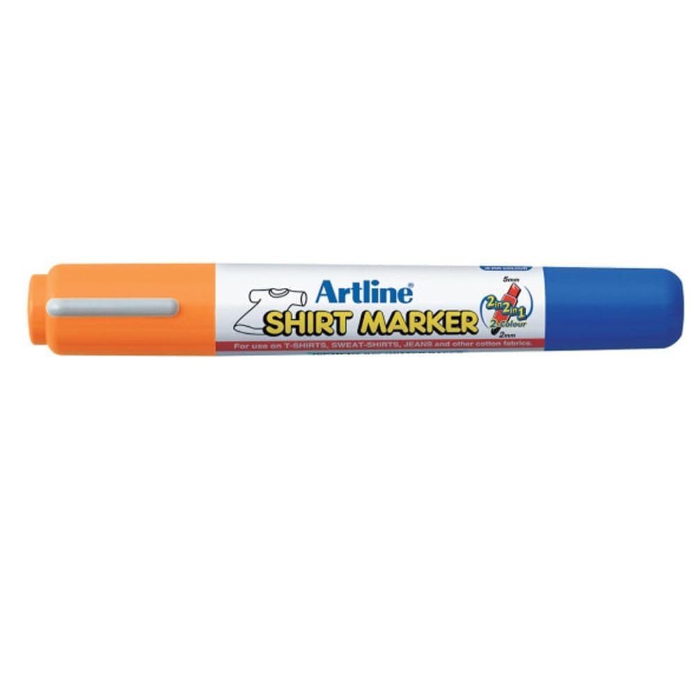 Artline Orange and Blue Twin Colour T Shirt Marker Pack of 12