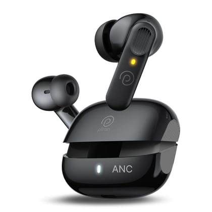 pTron Zenbuds 1 V2 ANC Bluetooth V5.3 in Ear Earbuds, 32Db Quietsound Tech, 13Mm Hyperdrivers with 4D Panaromic Audio, 4 Quadpro ANC Mics, 40Ms Low Latency Game/Music Modes & IPX5 (Jet Black)