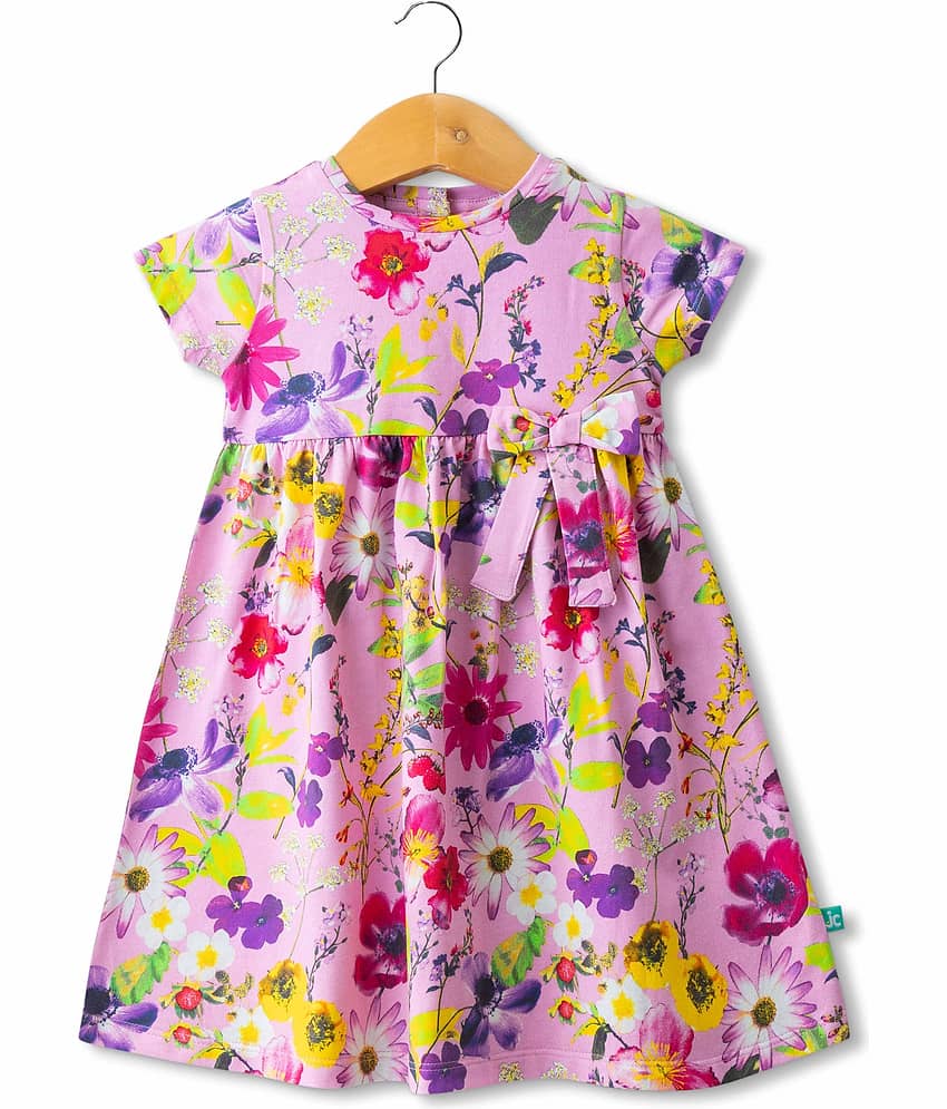 Juscubs Pack of 1 Baby Girls Cotton Dress ( Pink )