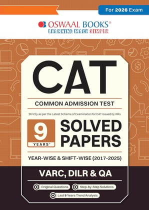 OSWAAL CAT (COMMON ADMISSION TEST) || 9 SOLVED PAPER || CHAPTERWISE || TOPICWISE || FOR 2026 EXAMS -OSCAT9SOL OSWAAL CAT (COMMON ADMISSION TEST) || 9 SOLVED PAPER || CHAPTERWISE || TOPICWISE || FOR 2026 EXAMS -OSCAT9SOL