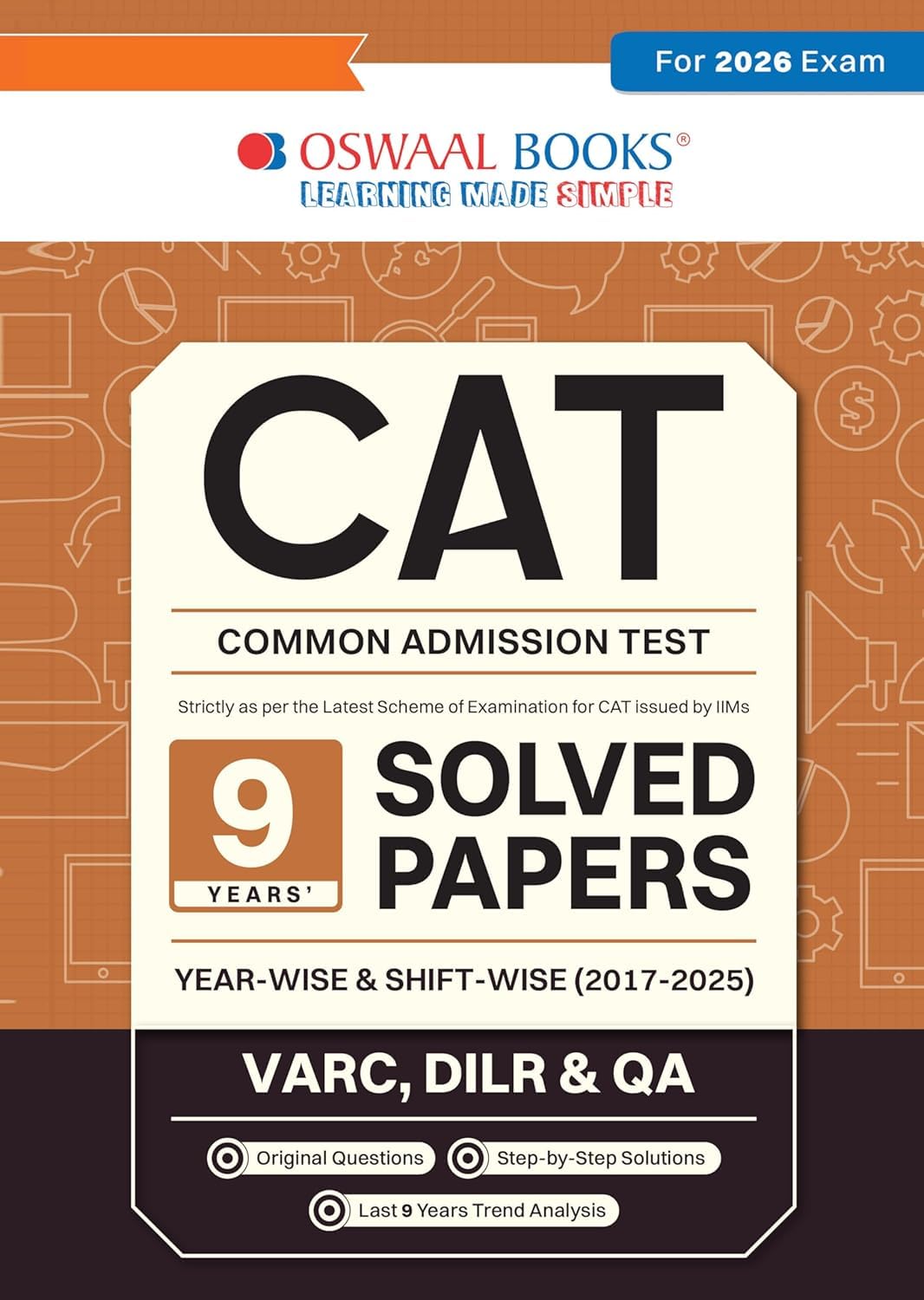 OSWAAL CAT (COMMON ADMISSION TEST) || 9 SOLVED PAPER || CHAPTERWISE || TOPICWISE || FOR 2026 EXAMS -OSCAT9SOL