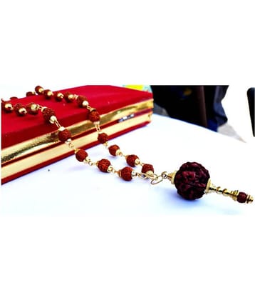 PAYSTORE RUDRAKSHA CAP MALA WITH RUDRAKSHA GADA PENDANT