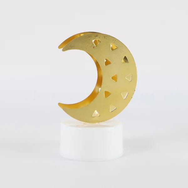 Decorative Moon Shaped Flameless LED Candles (4 Pcs)