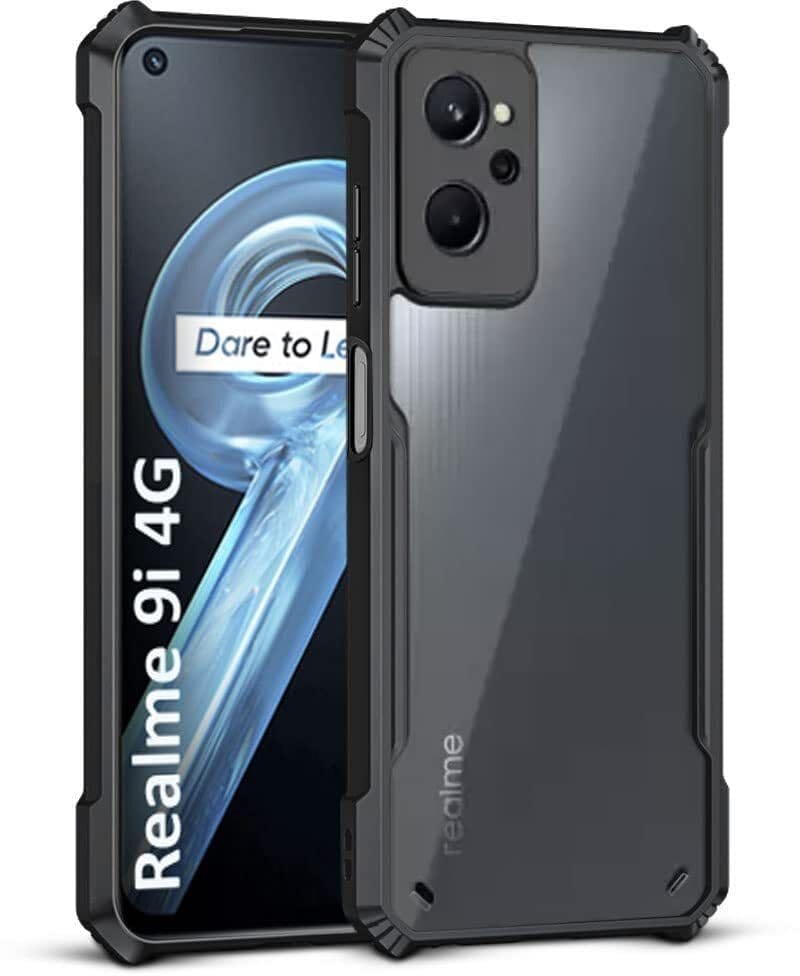 PLUGTECH Slim Shockproof Case | Matte Black Soft | Drop Protection | Precise Cutouts | Premium Mobile Cover for Realme 9i 4G