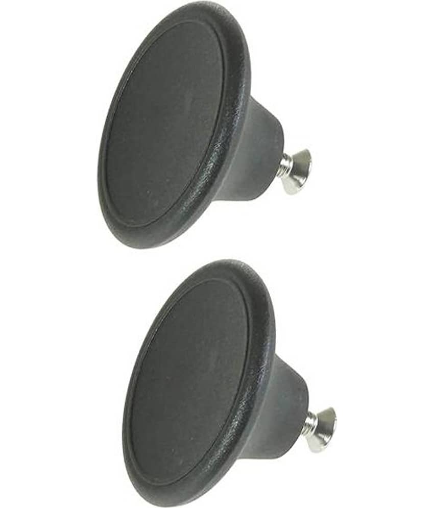Plastic Kadai Lid Knob with Screw - Universal Knob - Fits All Types of Kadai Lids- Accessories - Lid Knob - Replacement Parts - Pack of 2, Black