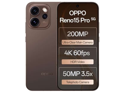 Oppo Reno 15 Pro 5G Smartphone, 12GB RAM, 256GB Storage, Elegant Design - Cocoa Brown