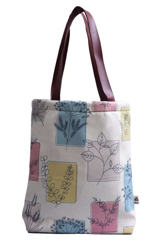 Printed Pu Handle Astara Tote Bag