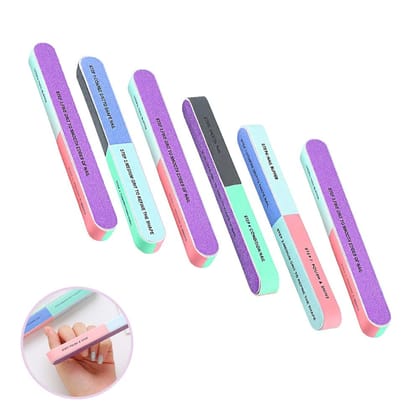 Elecsera 7-Ways Nail Buffer Block Shiner Filer,Nail Art polisher,Manicure Tool Nail Filer (Set of 6)