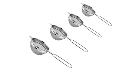 RK Sayti Stainless Steel Round Strainer Set, 304 Grade Double Mesh, Premium Polish, 4 Sizes (S/M/L/XL) RK Sayti Stainless Steel Round Strainer Set, 304 Grade Double Mesh, Premium Polish, 4 Sizes (S/M/L/XL)