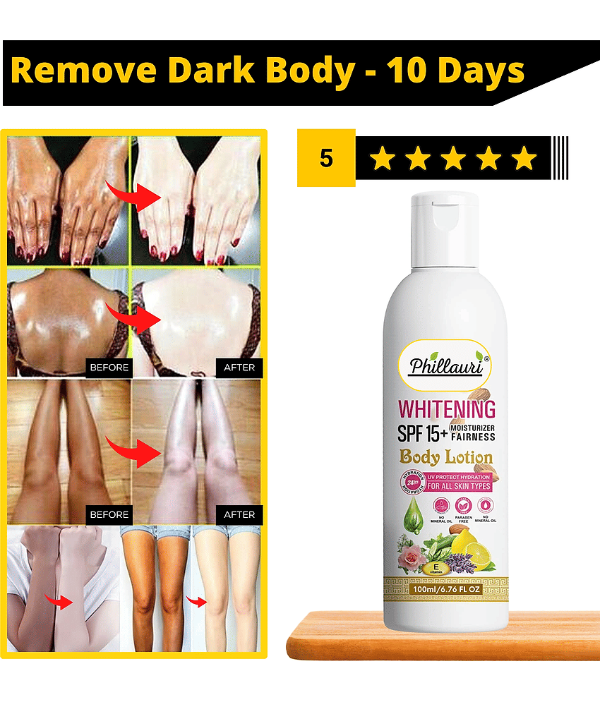 Phillauri Body Lotion for Very Dry Skin, Nourishing Body Milk with Almond Oil & Vitamin E (100 ml)