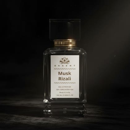 Essent Perfumes Musk Rizali Eau de Parfum (EDP) – Rich Musk Sweet Long Lasting Perfume – Unisex Fragrance