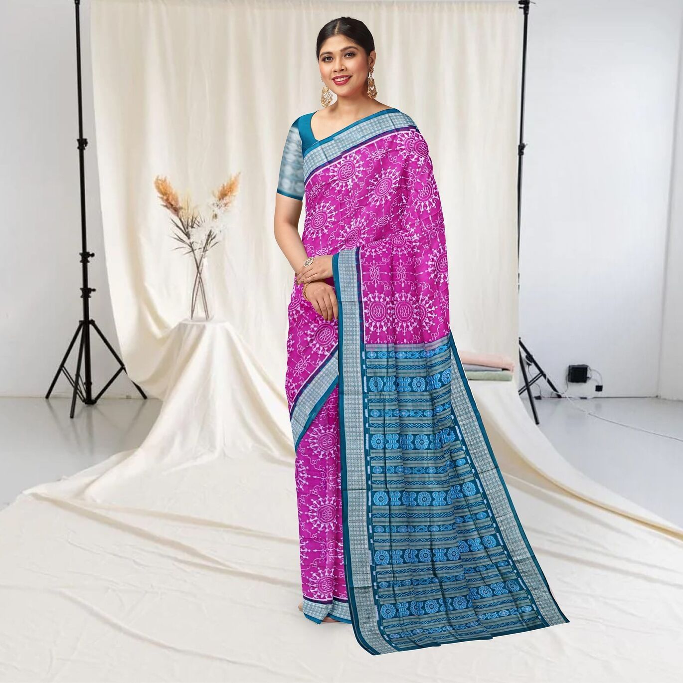 Tribal Design Sambalpuri Silk Saree