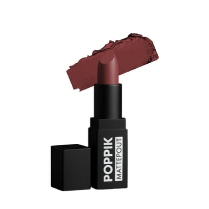 POPPIK Bullet Matte Lipstick for Women | Creamy Matte, Long Lasting Lip Color | High Coverage, Soft & Comfortable Formula | Daily Use Lip Makeup | Ideal for Casual Outings, Wedding, Gift | 3.8gm POPPIK Bullet Matte Lipstick for Women | Creamy Matte, Long Lasting Lip Color | High Coverage, Soft & Comfortable Formula | Daily Use Lip Makeup | Ideal for Casual Outings, Wedding, Gift | 3.8gm