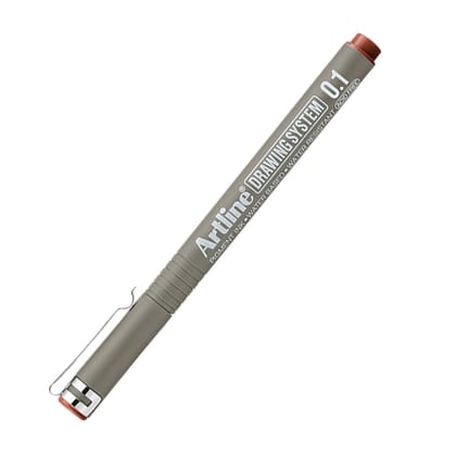 Artline Drawing System Pen 0.1 Marker Sepia Colour Pack of 12 | Explore Various Drawing Techniques for Artists & Designers