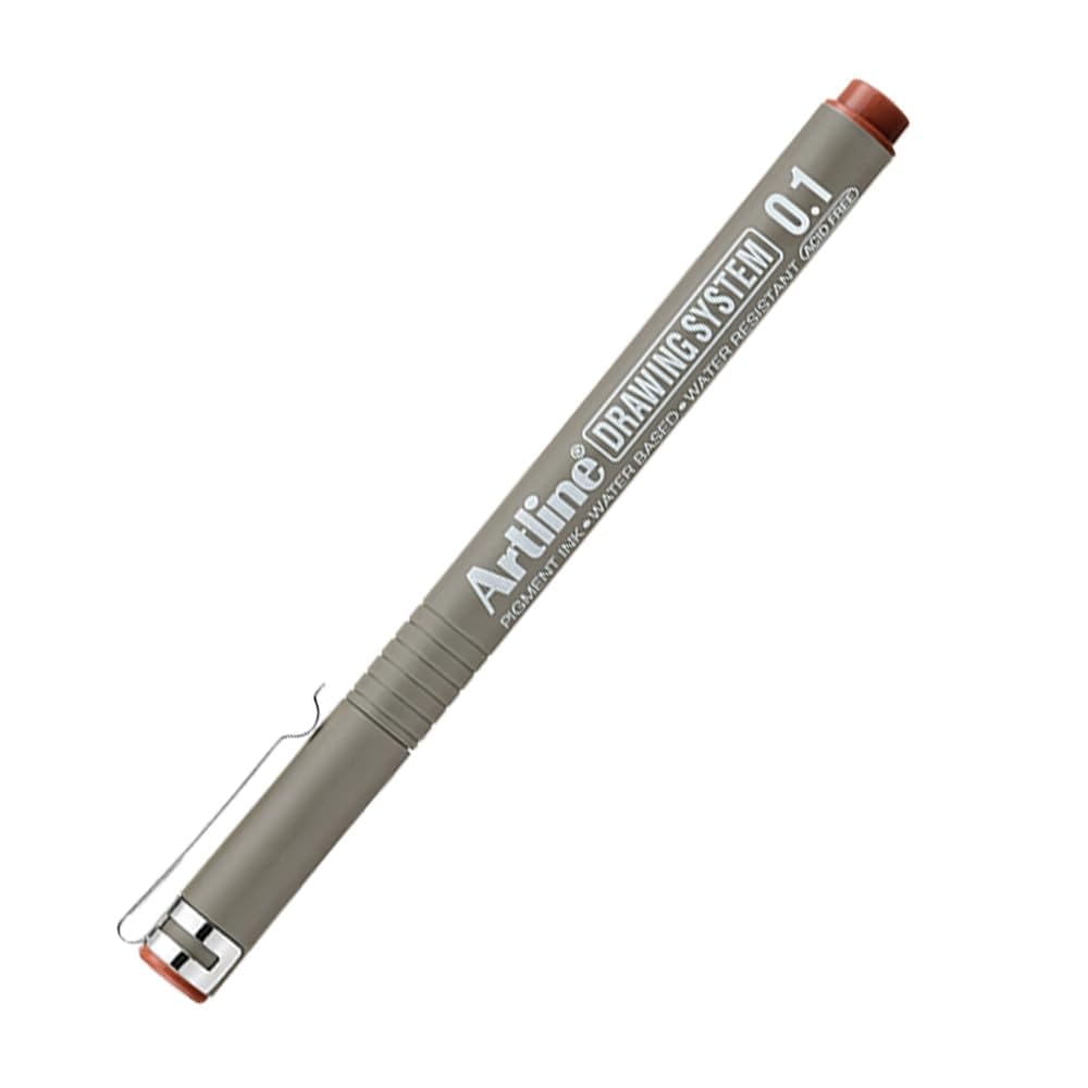 Artline Drawing System Pen 0.1 Marker Sepia Colour Pack of 12 | Explore Various Drawing Techniques for Artists & Designers