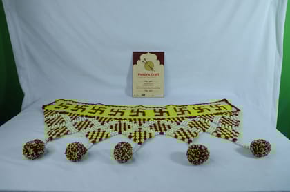 Handmade Woolen Door Hanging Toran [80X39cm]