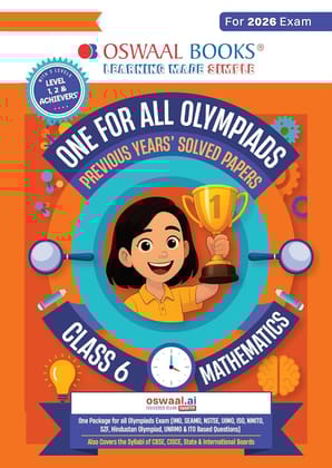 Oswaal One For All Olympiads previous year solved paper Maths Class 6 with full package of oswaal olympaids [Paperback] [Oct 30, 2024] Oswaal